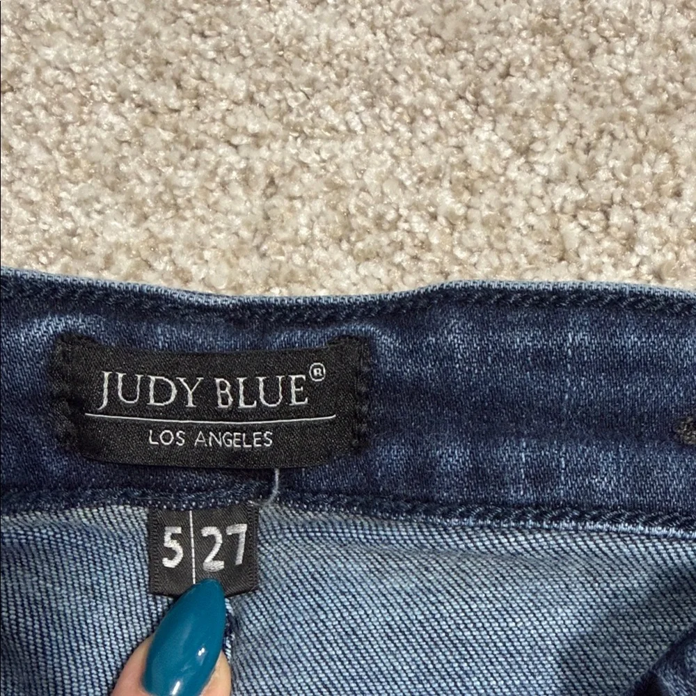 Judy Blue Dark Wash Skinny Jeans - Picture 2 of 4